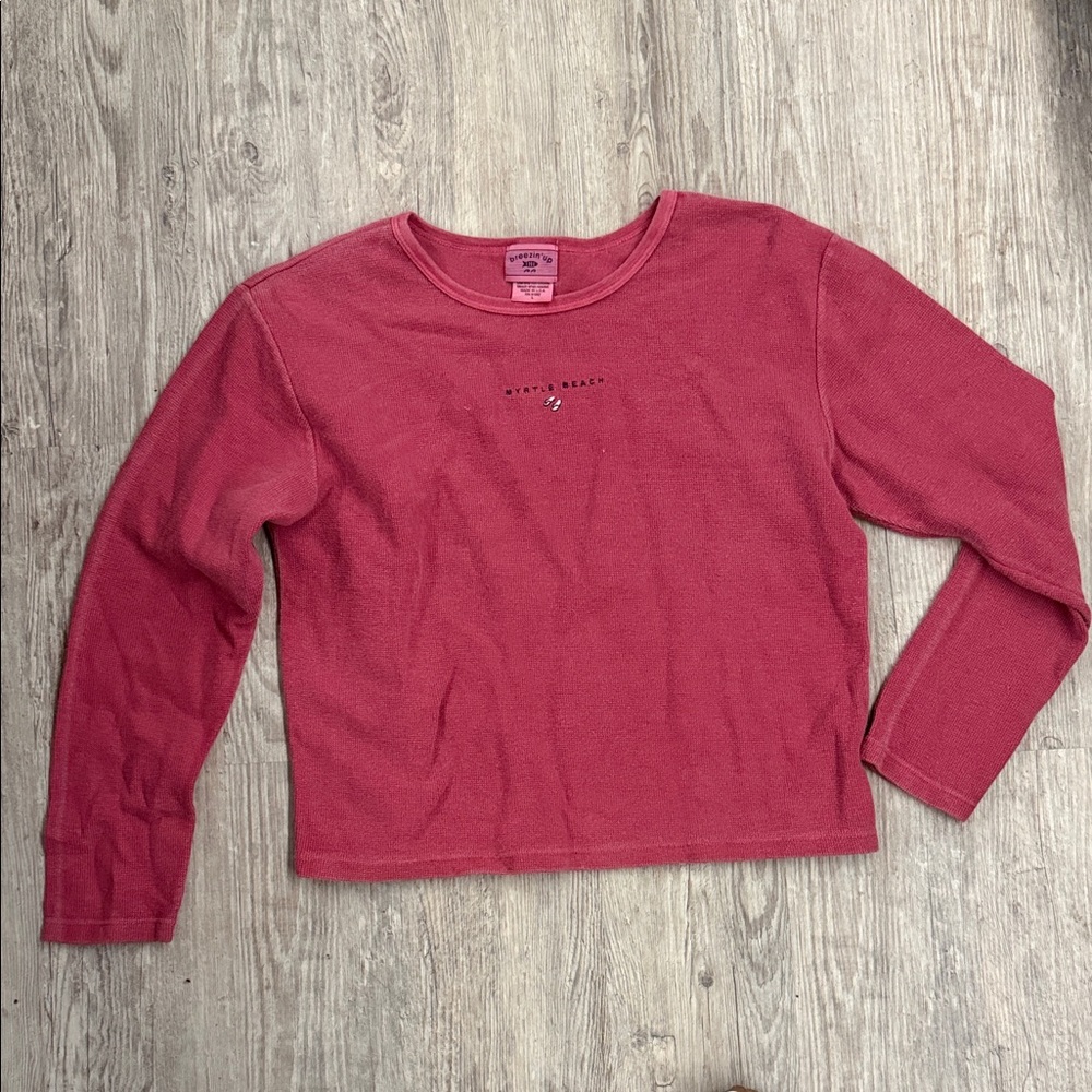 Cozy Red Long Sleeve Tee